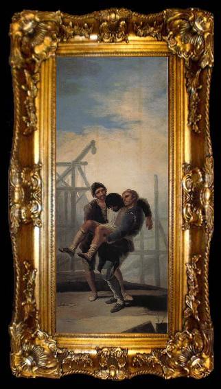 framed  Francisco Goya Wounded Mason, ta009-2